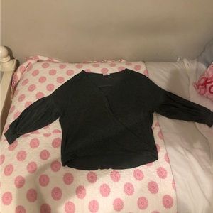 Forest green wrap top